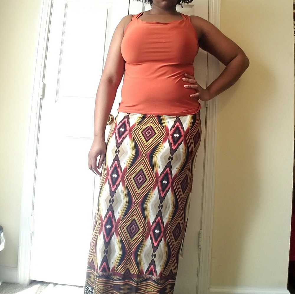 Orange sleeveless Shirt
